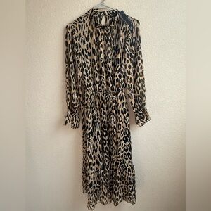 NWT Banana Republic Women’s Leopard Print Midi Dress